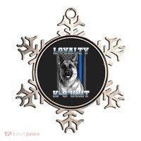 Loyalty K-9 Unit German Shepard Thin Blue Line Flag Ornament thumb 0