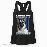 Loyalty K-9 Unit German Shepard Thin Blue Line Flag Women's Tank Top thumb 0