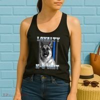 Loyalty K-9 Unit German Shepard Thin Blue Line Flag Women's Tank Top thumb 2