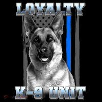 Loyalty K-9 Unit German Shepard Thin Blue Line Flag Women's T-Shirt thumb 6