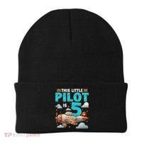 Little Pilot 5 Years Old Airplane 5th Birthday Aircraft Beanie thumb 0