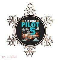 Little Pilot 5 Years Old Airplane 5th Birthday Aircraft Ornament thumb 0
