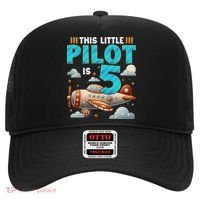 Little Pilot 5 Years Old Airplane 5th Birthday Aircraft Hat thumb 0