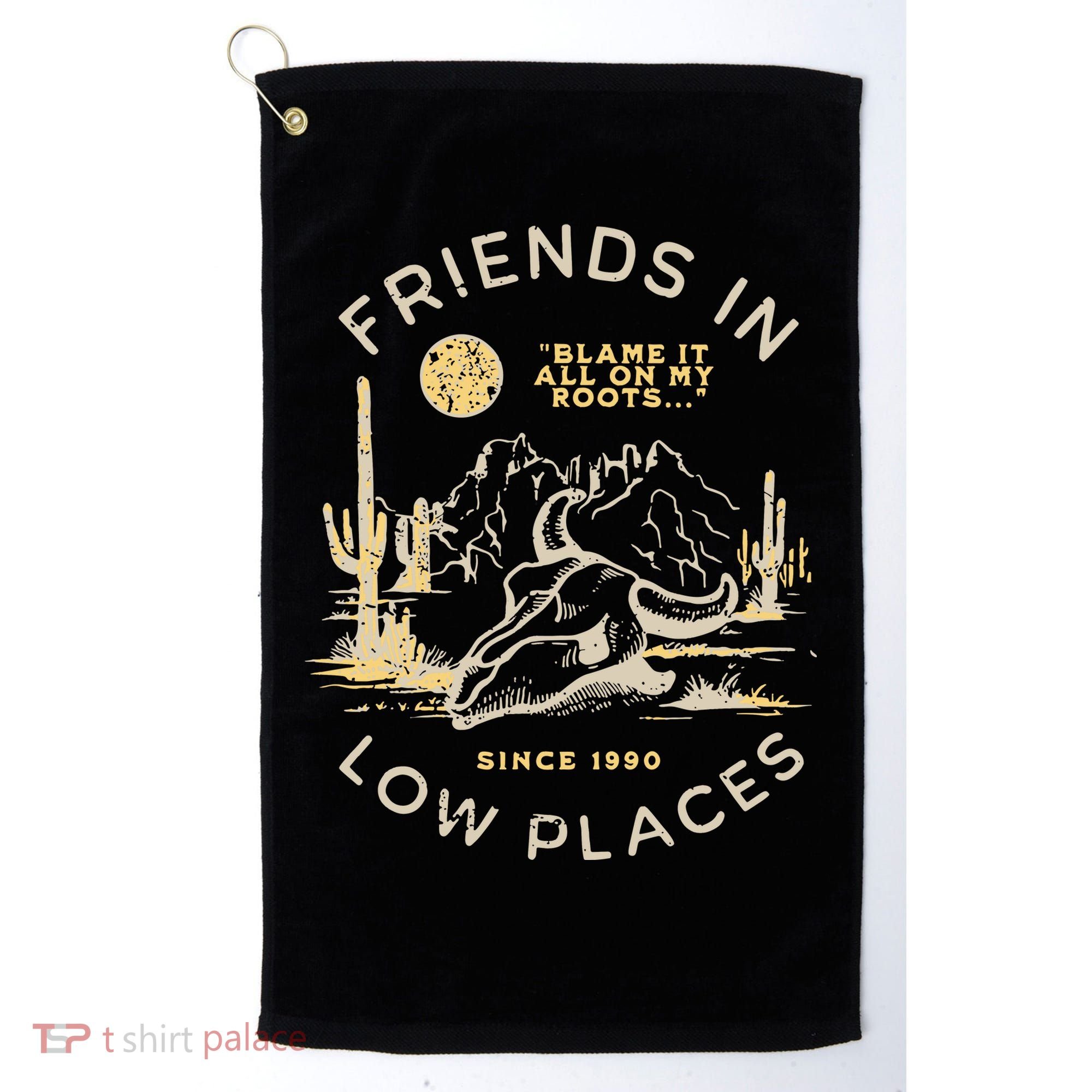 Low Places 90s Country Golf Towel