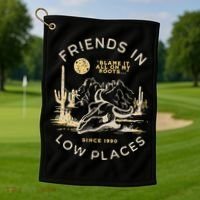 Low Places 90s Country Golf Towel thumb 1
