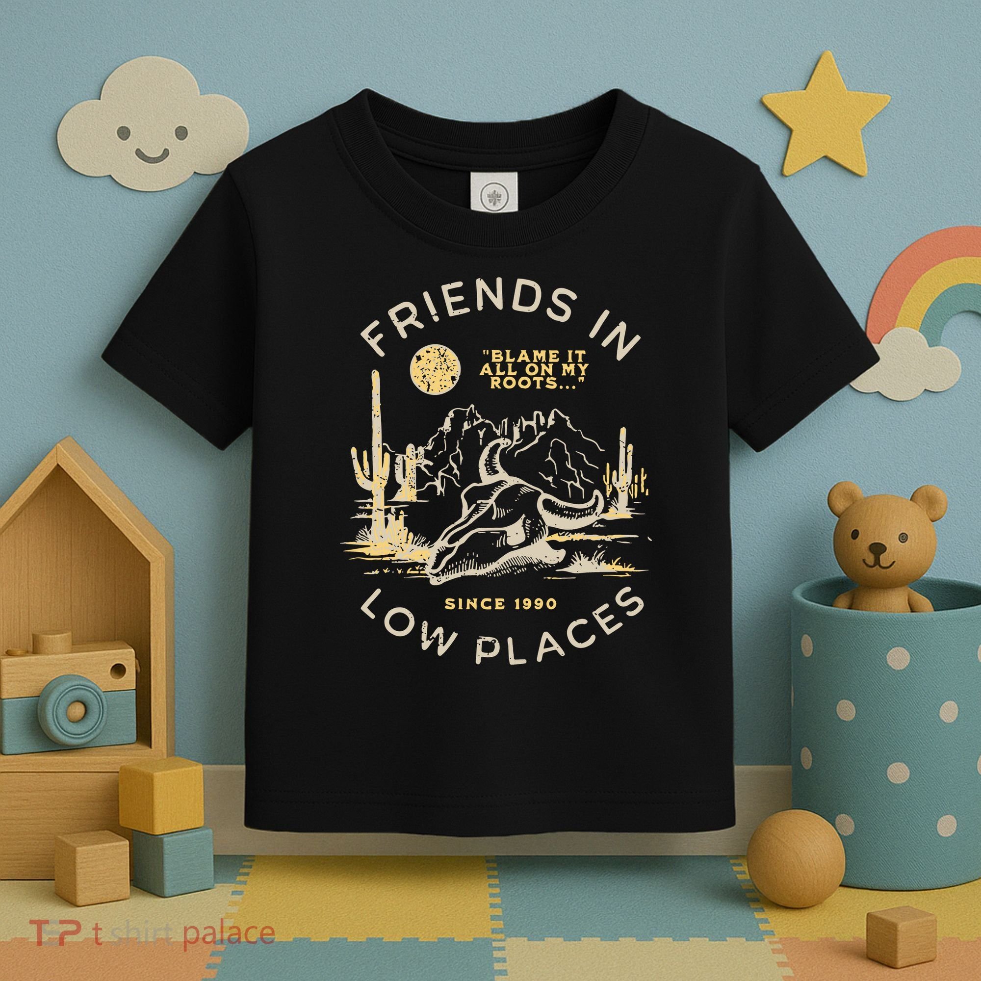 Low Places 90s Country Toddler T-Shirt