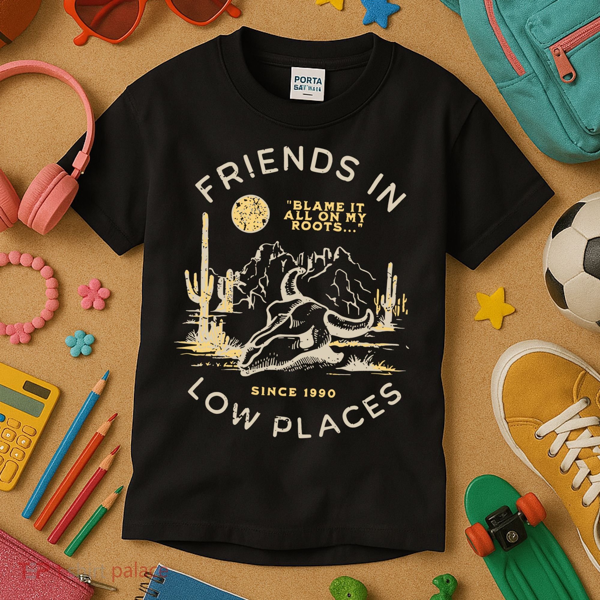 Low Places 90s Country Kids T-Shirt