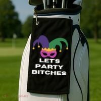 Let's Party Bitches Mardi Gras Golf Towel thumb 2