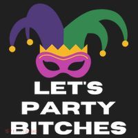 Let's Party Bitches Mardi Gras Golf Towel thumb 3
