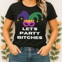 Let's Party Bitches Mardi Gras Women's T-Shirt thumb 2
