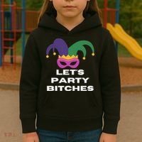 Let's Party Bitches Mardi Gras Kids Hoodie thumb 3