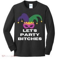 Let's Party Bitches Mardi Gras Kids Long Sleeve Shirt thumb 0
