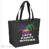 Let's Party Bitches Mardi Gras Tote Bag thumb 2