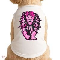 Lion Pink Bandana Breast Cancer Awareness Survivor Warrior Doggie Tank thumb 0