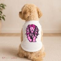 Lion Pink Bandana Breast Cancer Awareness Survivor Warrior Doggie Tank thumb 2