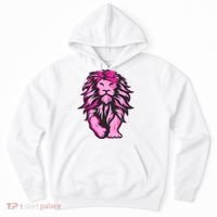 Lion Pink Bandana Breast Cancer Awareness Survivor Warrior Hoodie thumb 0