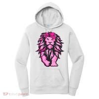 Lion Pink Bandana Breast Cancer Awareness Survivor Warrior Women's Hoodie thumb 0