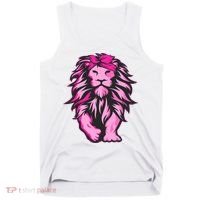 Lion Pink Bandana Breast Cancer Awareness Survivor Warrior Tank Top thumb 0