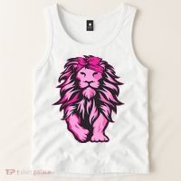 Lion Pink Bandana Breast Cancer Awareness Survivor Warrior Tank Top thumb 2