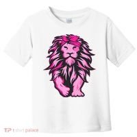 Lion Pink Bandana Breast Cancer Awareness Survivor Warrior Toddler T-Shirt thumb 0