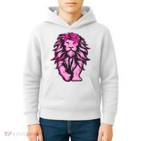 Lion Pink Bandana Breast Cancer Awareness Survivor Warrior Kids Hoodie thumb 4