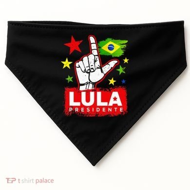 Lula Presidente Brasil Lula Brazil President Support USA-Made Doggie Bandana