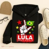 Lula Presidente Brasil Lula Brazil President Support Hoodie thumb 4