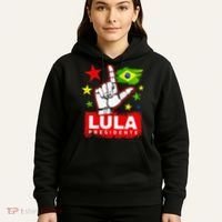 Lula Presidente Brasil Lula Brazil President Support Hoodie thumb 5