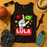 Lula Presidente Brasil Lula Brazil President Support Tank Top thumb 4