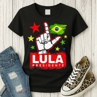 Lula Presidente Brasil Lula Brazil President Support Women's T-Shirt thumb 3