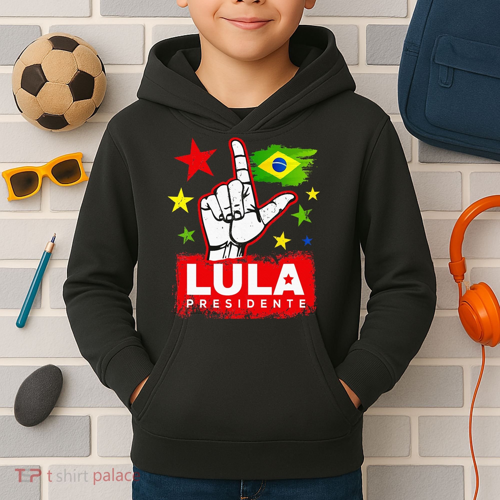 Lula Presidente Brasil Lula Brazil President Support Kids Hoodie
