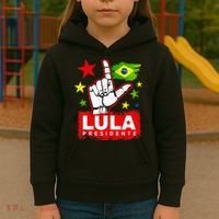 Lula Presidente Brasil Lula Brazil President Support Kids Hoodie thumb 3