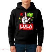 Lula Presidente Brasil Lula Brazil President Support Kids Hoodie thumb 4