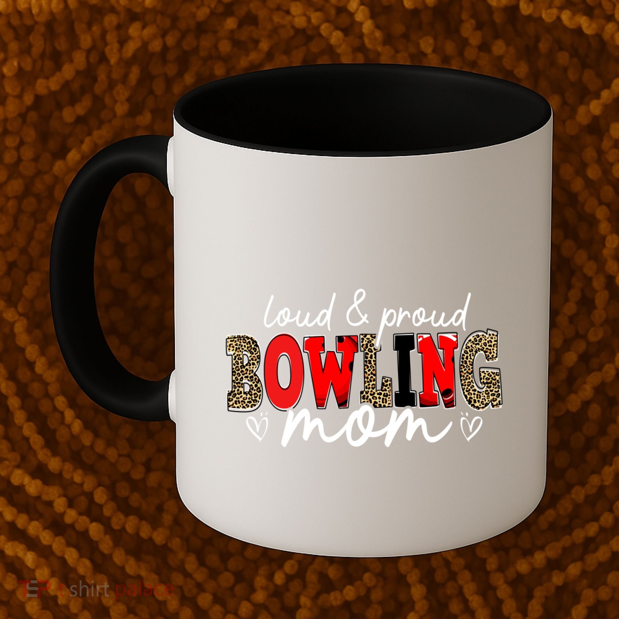 Loud Proud Bowling Mom Leopard Mama Mommy Mother's Day Funny Gift Coffee Mug
