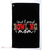 Loud Proud Bowling Mom Leopard Mama Mommy Mother's Day Funny Gift Golf Towel thumb 0