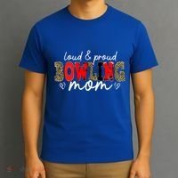 Loud Proud Bowling Mom Leopard Mama Mommy Mother's Day Funny Gift T-Shirt thumb 3