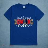 Loud Proud Bowling Mom Leopard Mama Mommy Mother's Day Funny Gift T-Shirt thumb 5