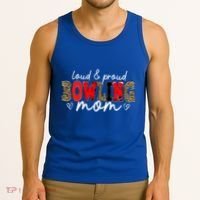Loud Proud Bowling Mom Leopard Mama Mommy Mother's Day Funny Gift Tank Top thumb 3