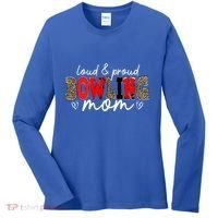 Loud Proud Bowling Mom Leopard Mama Mommy Mother's Day Funny Gift Women's Long Sleeve Shirt thumb 0