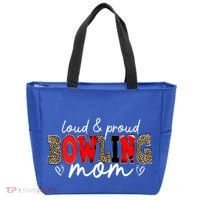 Loud Proud Bowling Mom Leopard Mama Mommy Mother's Day Funny Gift Tote Bag thumb 0