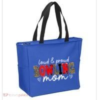 Loud Proud Bowling Mom Leopard Mama Mommy Mother's Day Funny Gift Tote Bag thumb 2