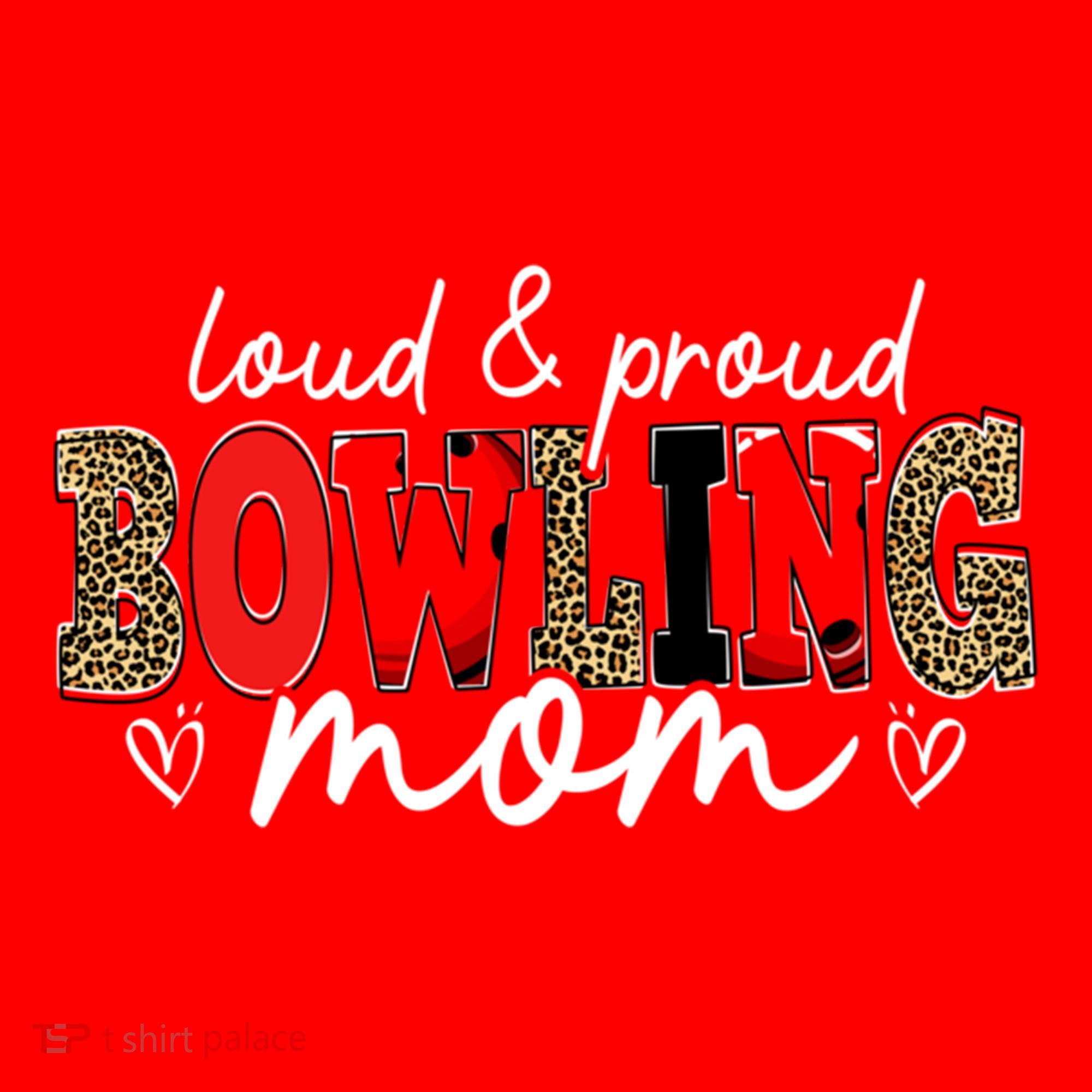 Loud Proud Bowling Mom Leopard Mama Mommy Mother's Day Funny Gift Santa Hat