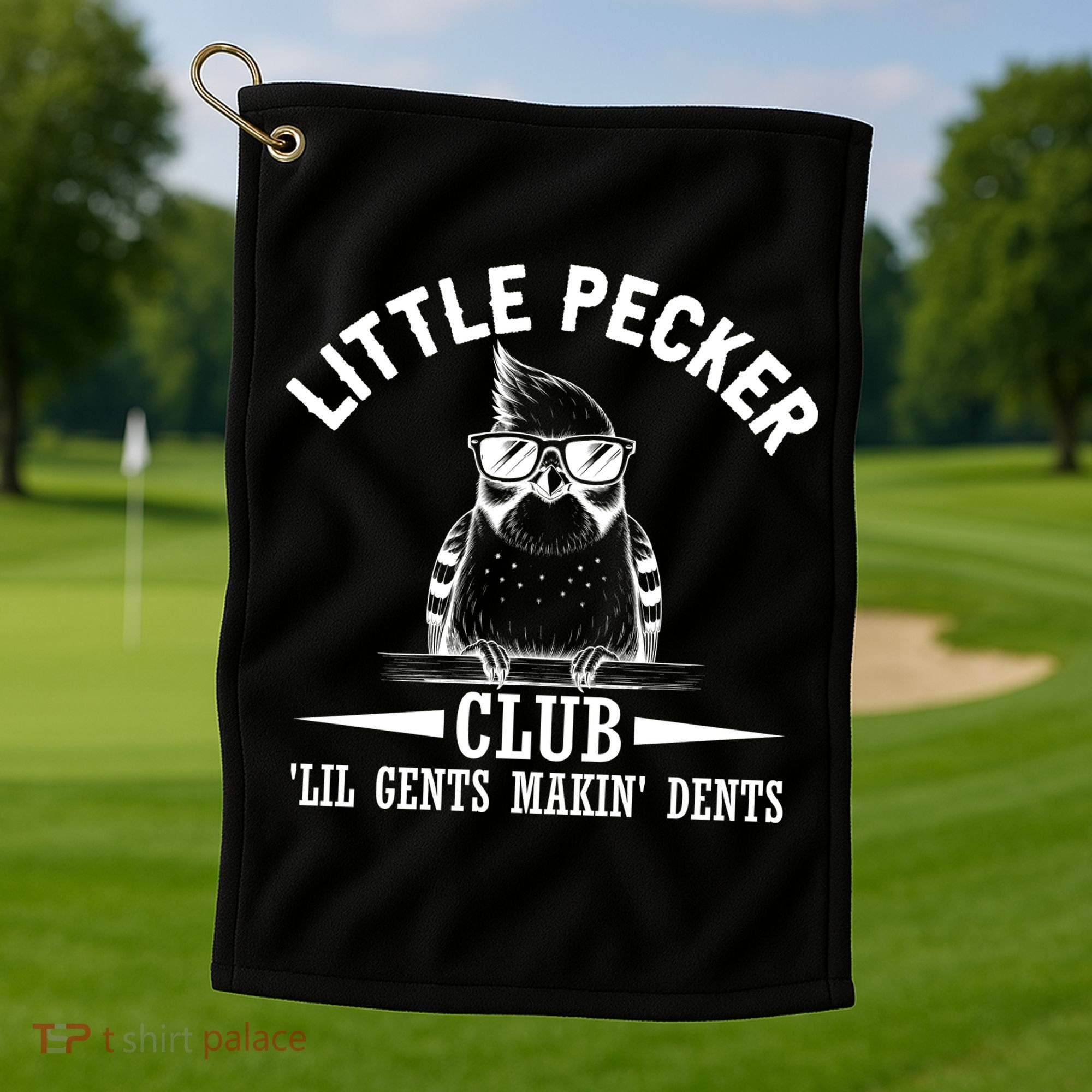 Little Pecker Club Woodpecker Golf Towel