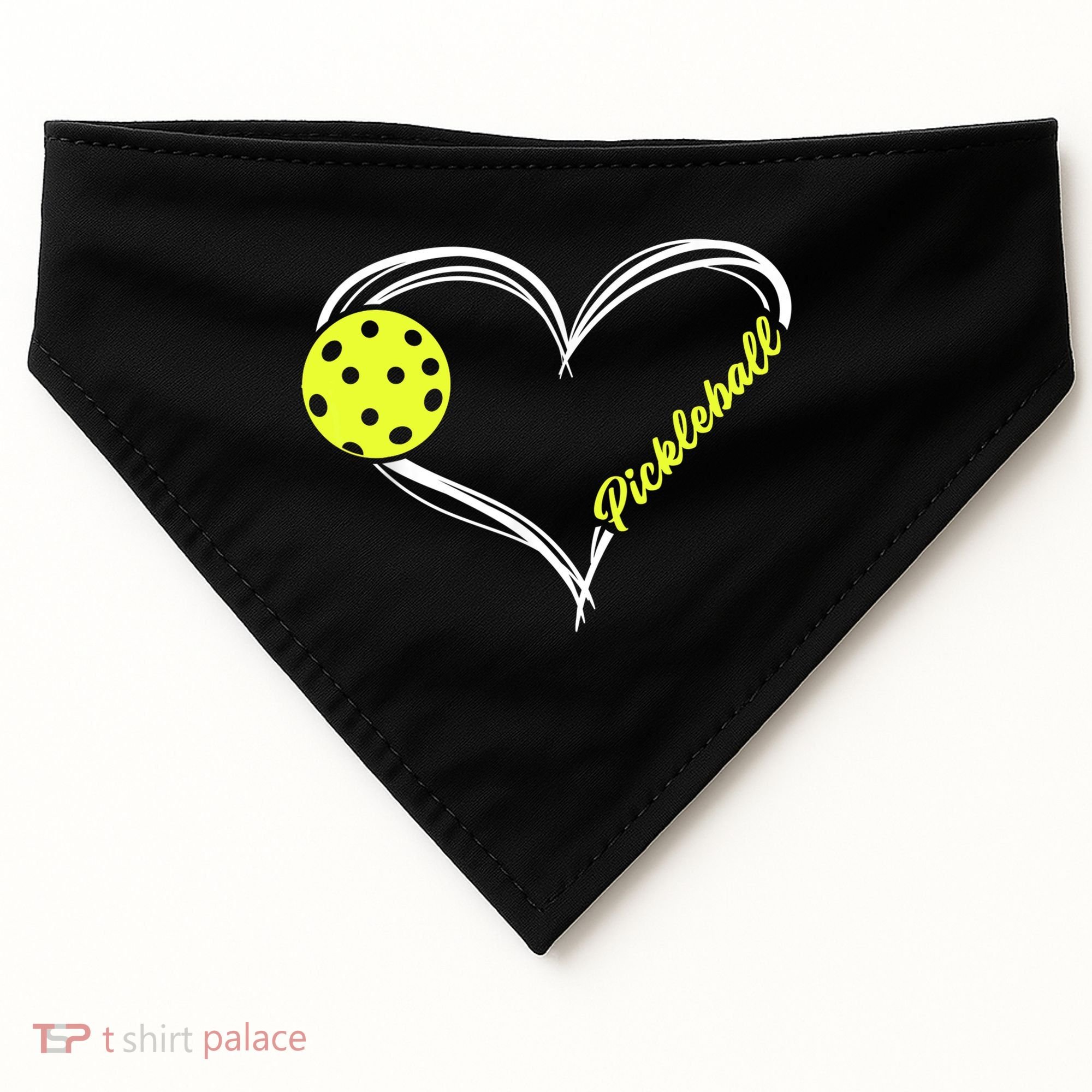 Love Pickleball Cute Pickleball Match, I Love Pickleball TShirt USA-Made Doggie Bandana