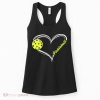 Love Pickleball Cute Pickleball Match, I Love Pickleball TShirt Women's Tank Top thumb 0