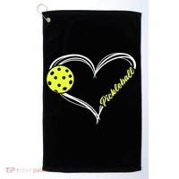 Love Pickleball Cute Pickleball Match, I Love Pickleball TShirt Golf Towel thumb 0