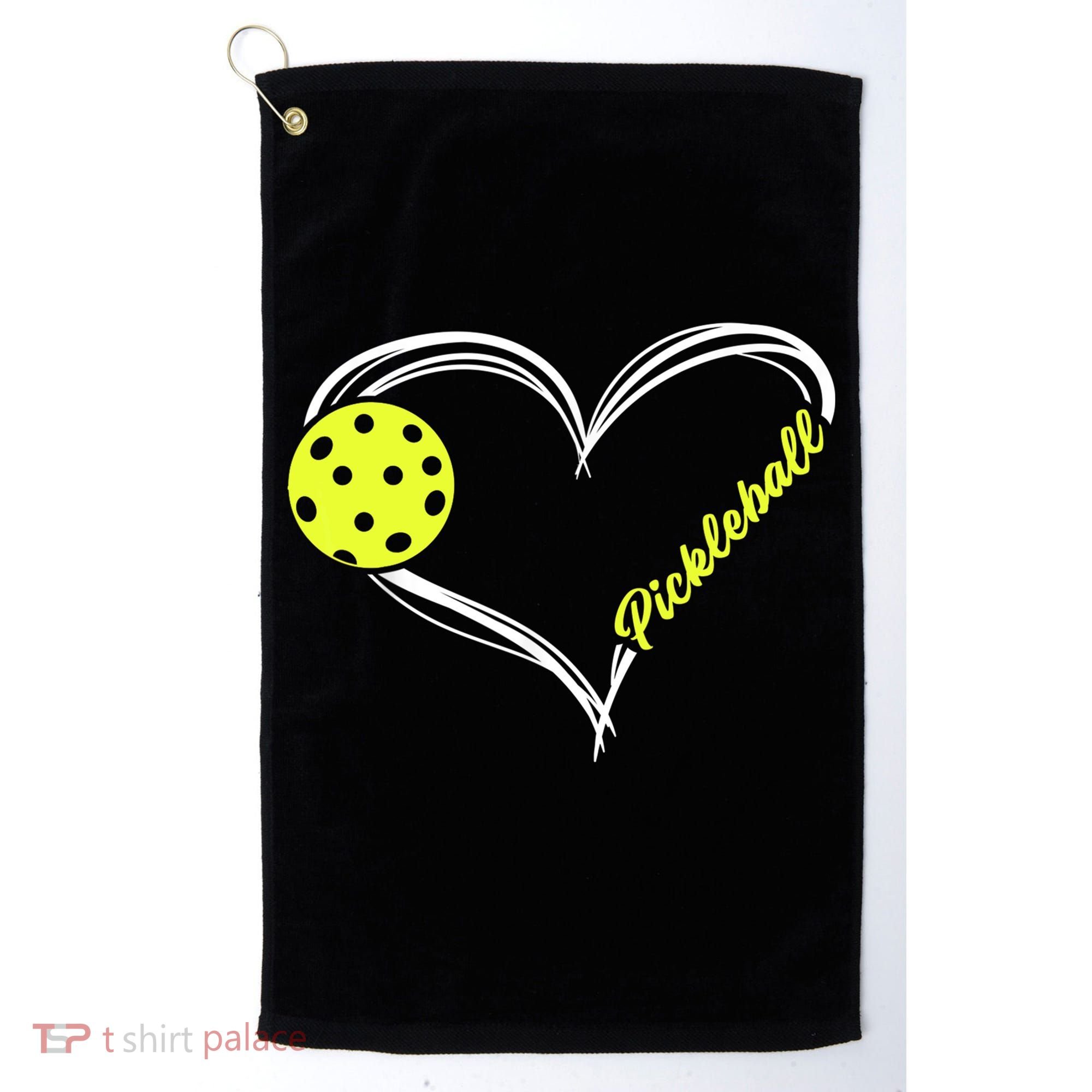 Love Pickleball Cute Pickleball Match, I Love Pickleball TShirt Golf Towel