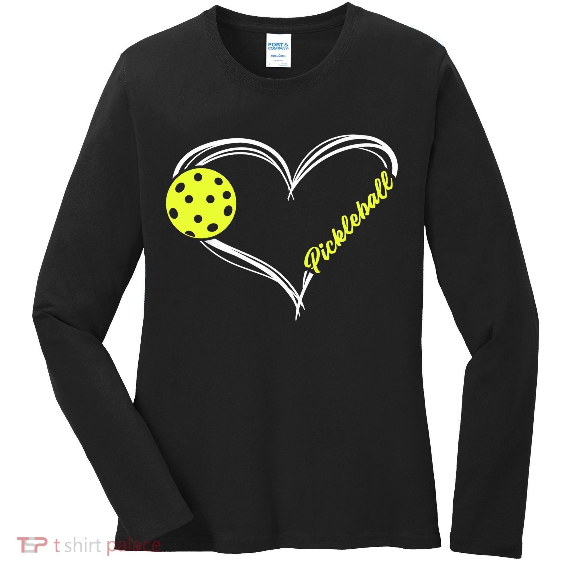 Love Pickleball Cute Pickleball Match, I Love Pickleball TShirt Women's Long Sleeve Shirt