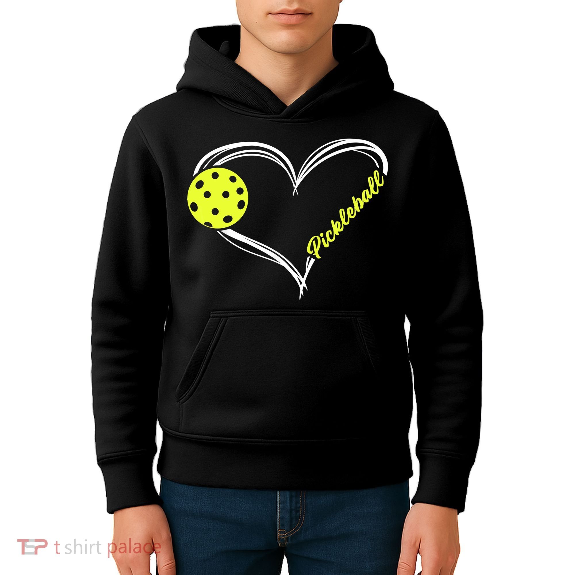 Love Pickleball Cute Pickleball Match, I Love Pickleball TShirt Kids Hoodie
