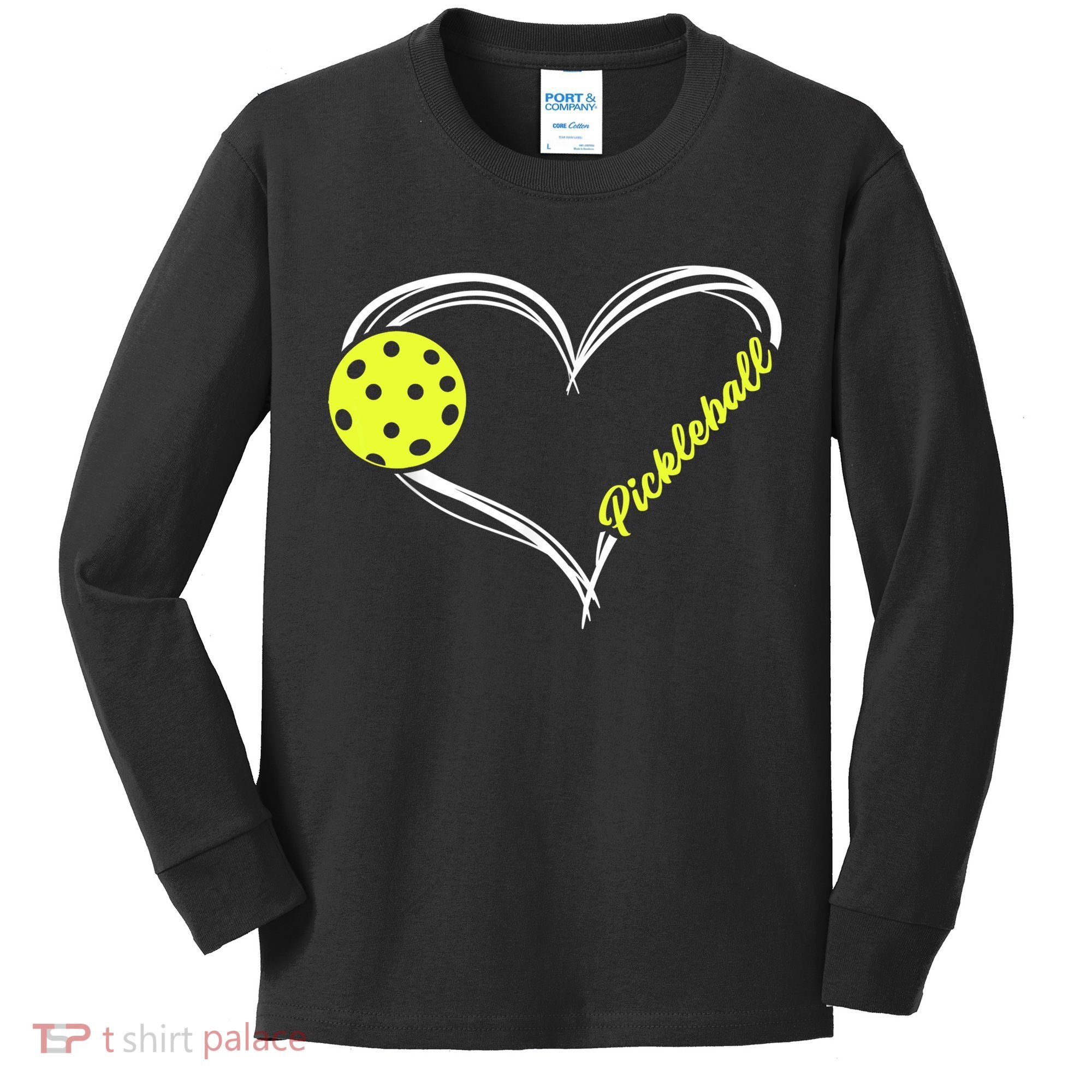 Love Pickleball Cute Pickleball Match, I Love Pickleball TShirt Kids Long Sleeve Shirt